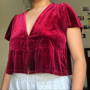RED VELVET BLOUSE